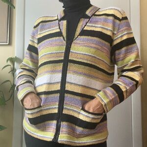 South Cotton Striped Multicolor Cardigan